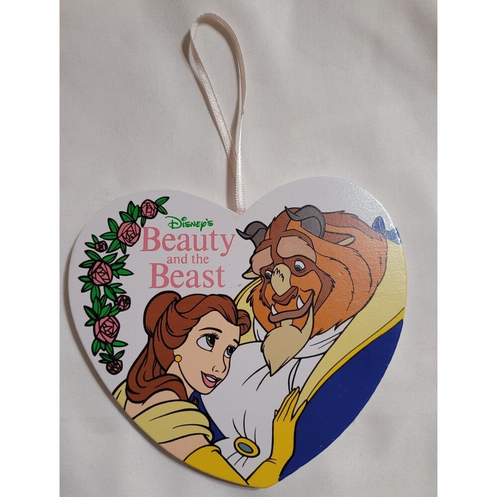 Disney Beauty and the Beast Belle Kurt Adler Heart Christmas Ornament Wooden